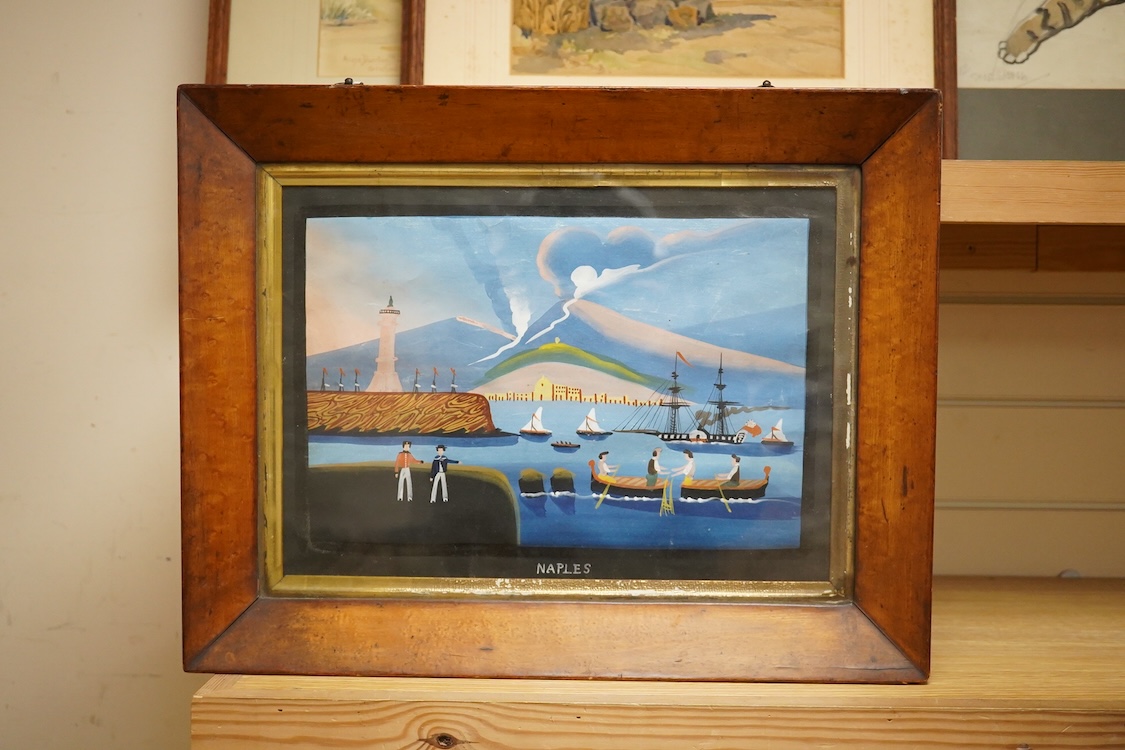 F Hughes Richardson (Late 19th/early 20th. C), ‘Harvest time in the vale of Clwyd, North Wales’, signed, label verso, watercolour, 27 x 38cm